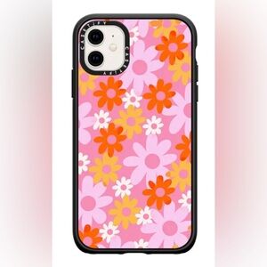 Casetify iPhone 11 Case “90s Baby” Pink and Orange Flowers